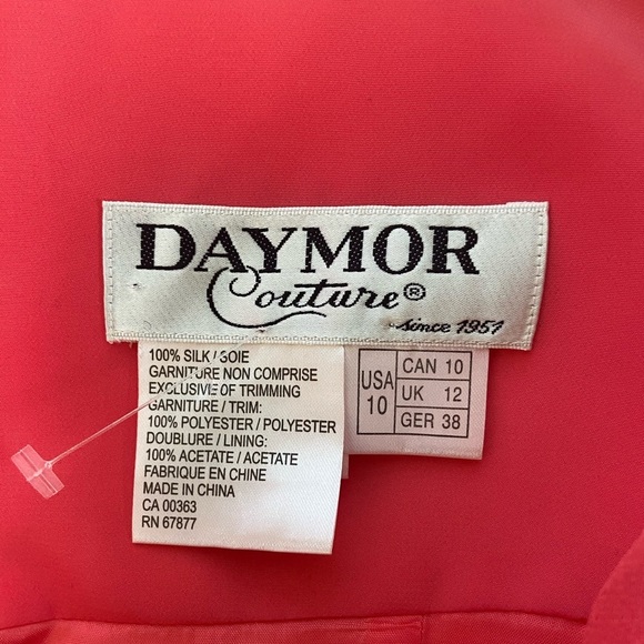 Daymore Couture Silk Layered Midi Dress Sz 10 Pink Halter Neck Rhinestone Fairy - Picture 9 of 9